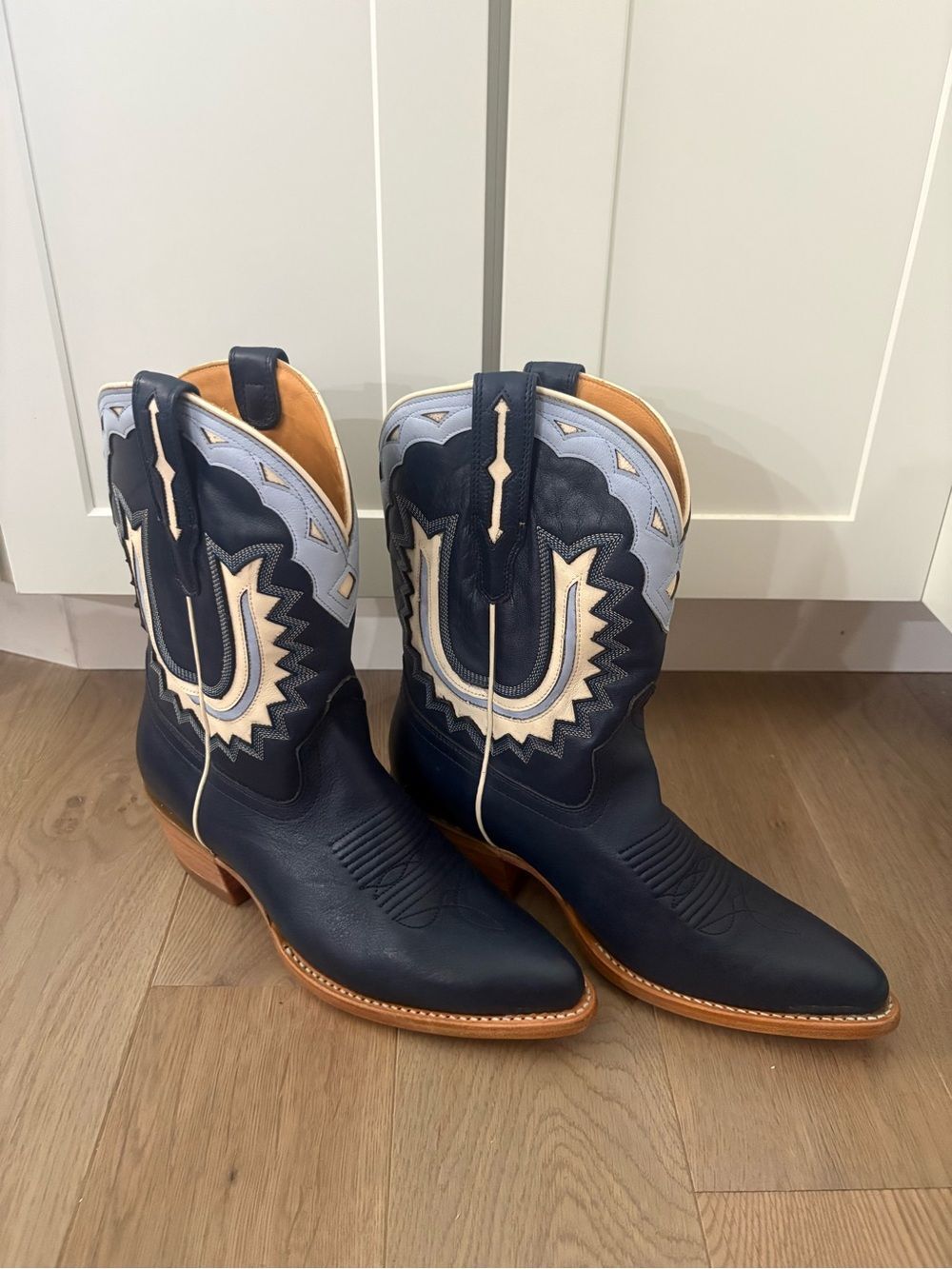 Tecovas Jolene Atlantic blue Western Cowboy Boots size 9
